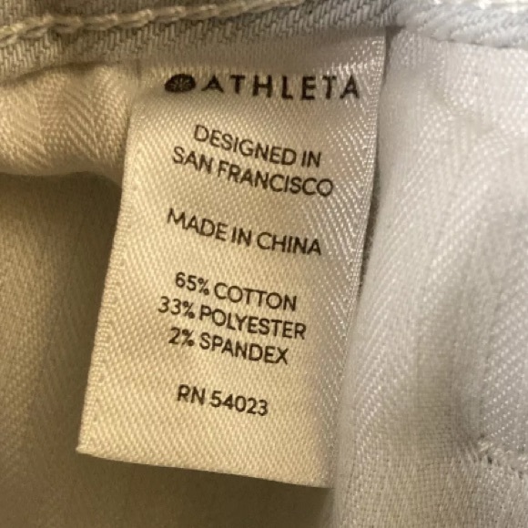 Athleta size 0 Biscayne Wash Sculptek Skinny Crop Jeans NWOT *tiny flaw E3165 - Picture 5 of 7